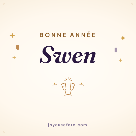 Image carrée « Bonne année Swen » pour WhatsApp