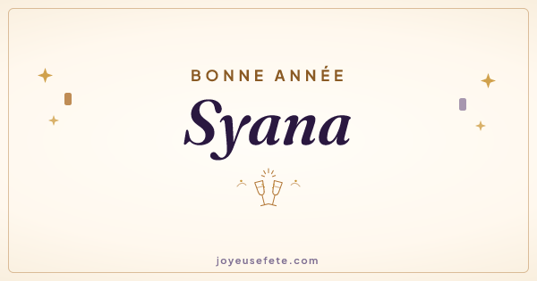 Image « Bonne année Syana » au format large