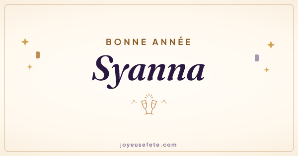 Image « Bonne année Syanna » au format large
