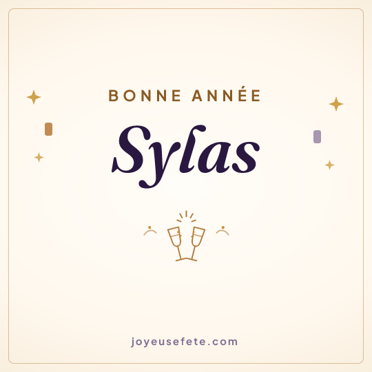 Image carrée « Bonne année Sylas » pour WhatsApp