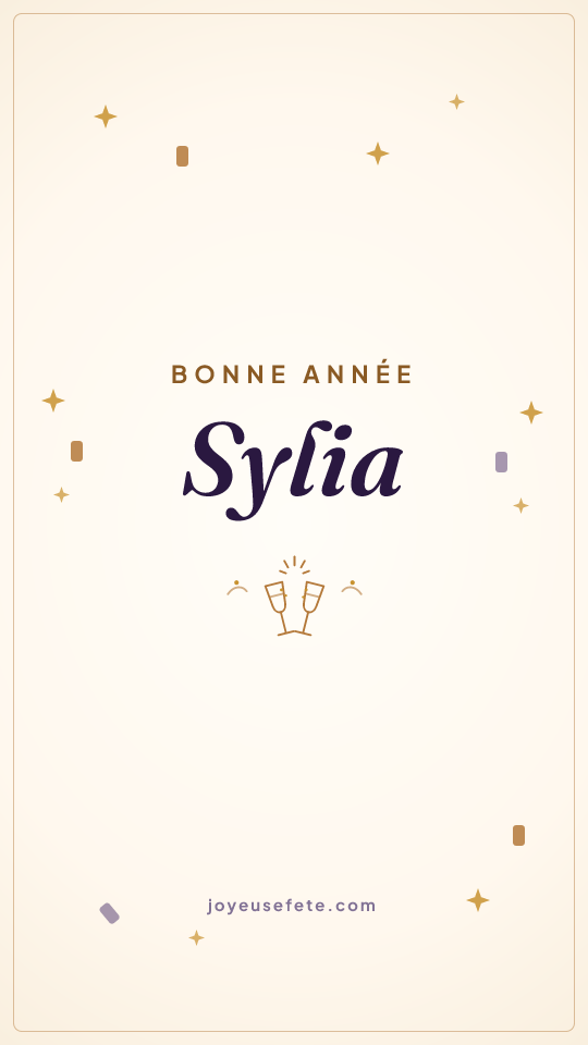 Image « Bonne année Sylia » au format story