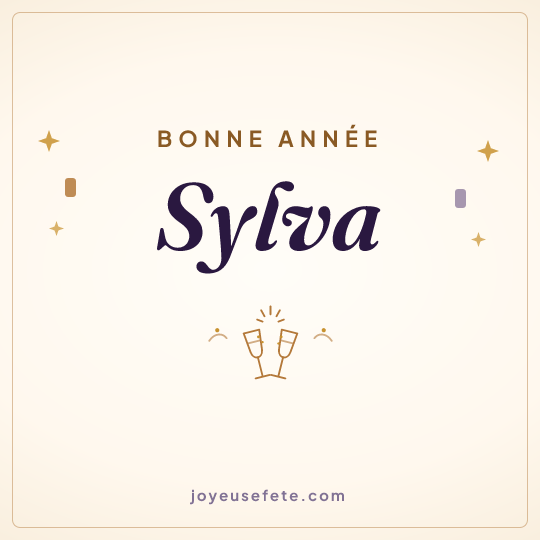 Image carrée « Bonne année Sylva » pour WhatsApp