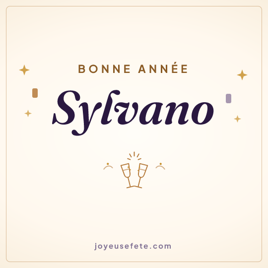 Image carrée « Bonne année Sylvano » pour WhatsApp