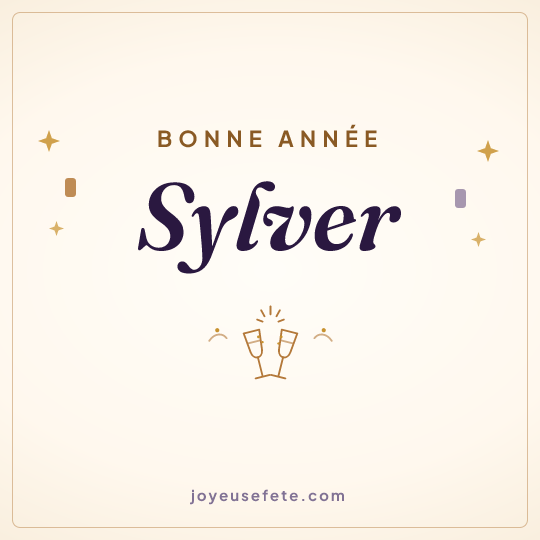 Image carrée « Bonne année Sylver » pour WhatsApp