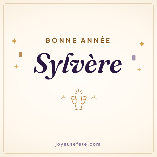 Image carrée « Bonne année Sylvère » pour WhatsApp