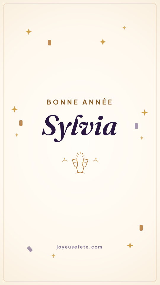 Image « Bonne année Sylvia » au format story