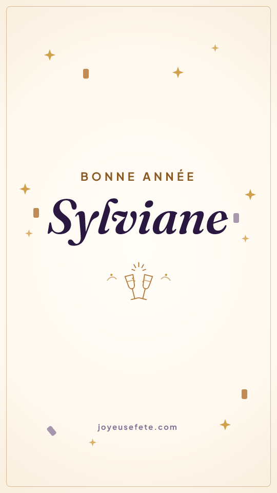 Image « Bonne année Sylviane » au format story