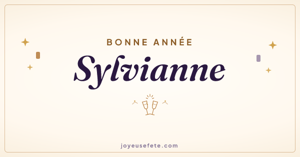 Image « Bonne année Sylvianne » au format large