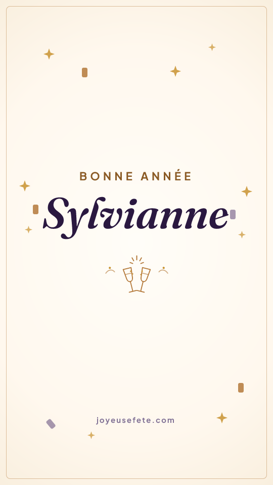 Image « Bonne année Sylvianne » au format story