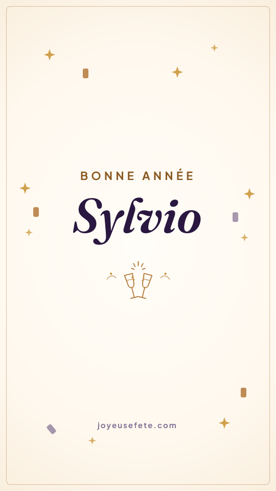 Image « Bonne année Sylvio » au format story