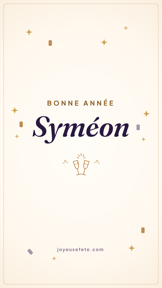 Image « Bonne année Syméon » au format story