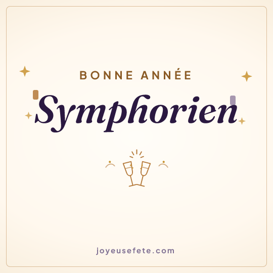 Image carrée « Bonne année Symphorien » pour WhatsApp
