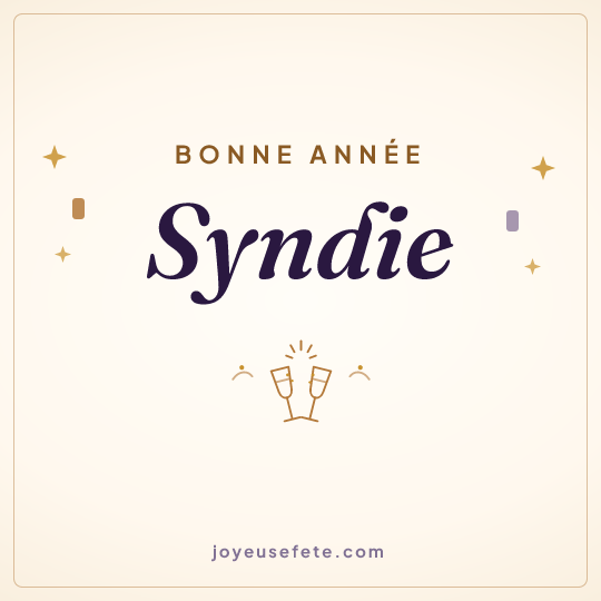 Image carrée « Bonne année Syndie » pour WhatsApp