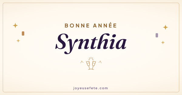 Image « Bonne année Synthia » au format large