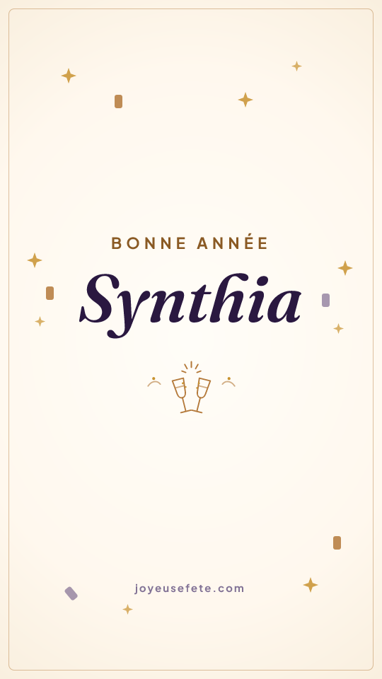 Image « Bonne année Synthia » au format story