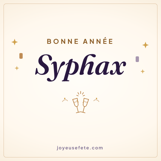 Image carrée « Bonne année Syphax » pour WhatsApp