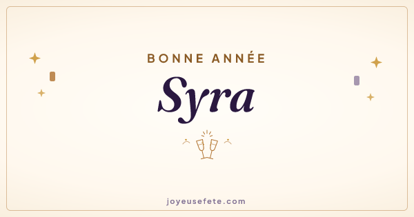 Image « Bonne année Syra » au format large