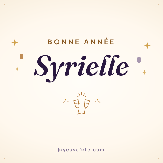 Image carrée « Bonne année Syrielle » pour WhatsApp