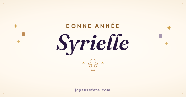 Image « Bonne année Syrielle » au format large