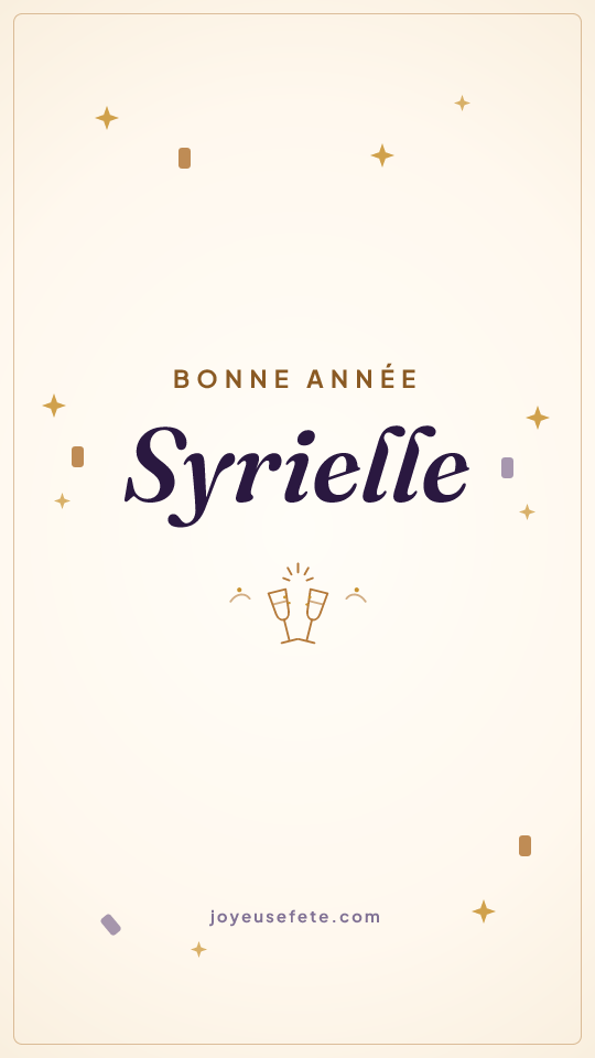 Image « Bonne année Syrielle » au format story