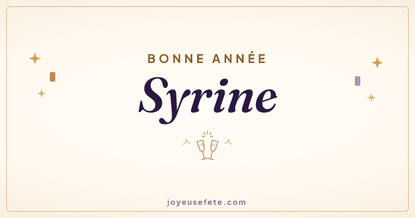 Image « Bonne année Syrine » au format large