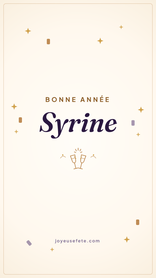 Image « Bonne année Syrine » au format story