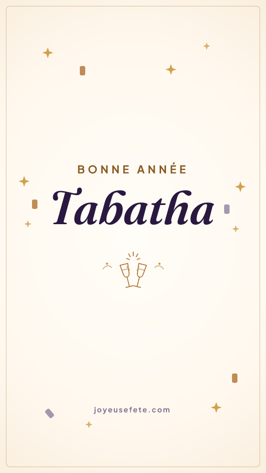 Image « Bonne année Tabatha » au format story