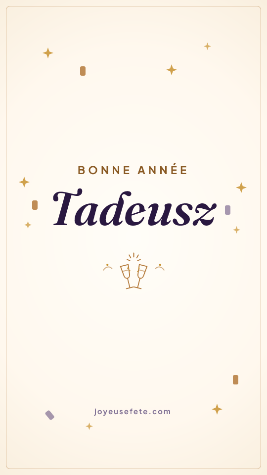 Image « Bonne année Tadeusz » au format story