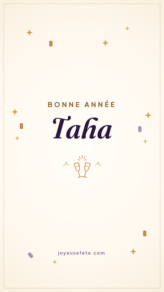 Image « Bonne année Taha » au format story