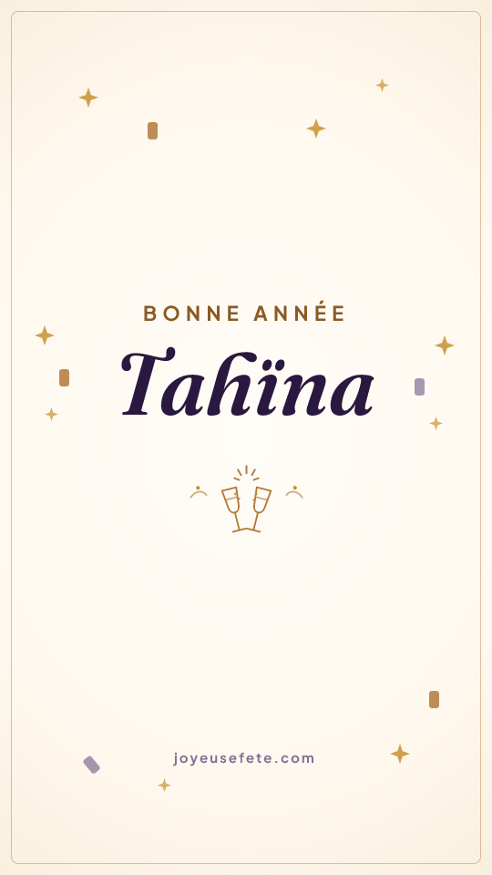 Image « Bonne année Tahïna » au format story