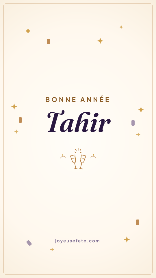 Image « Bonne année Tahir » au format story