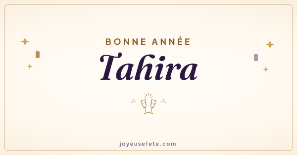 Image « Bonne année Tahira » au format large