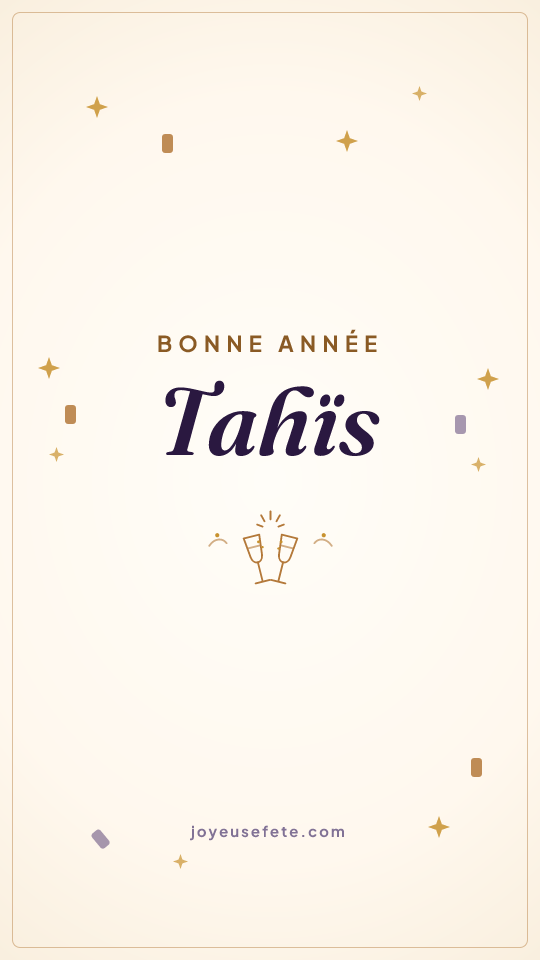 Image « Bonne année Tahïs » au format story