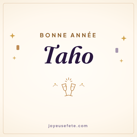 Image carrée « Bonne année Taho » pour WhatsApp