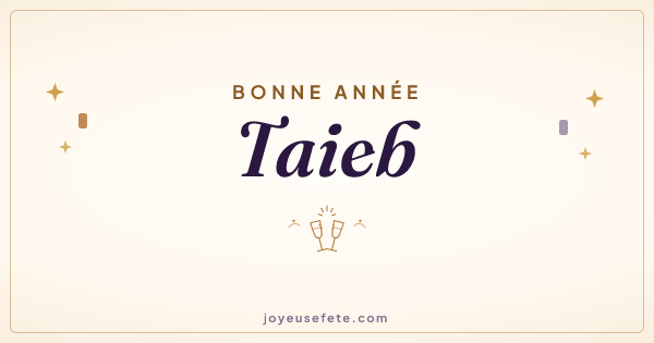 Image « Bonne année Taieb » au format large