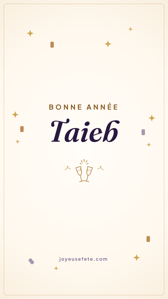 Image « Bonne année Taieb » au format story