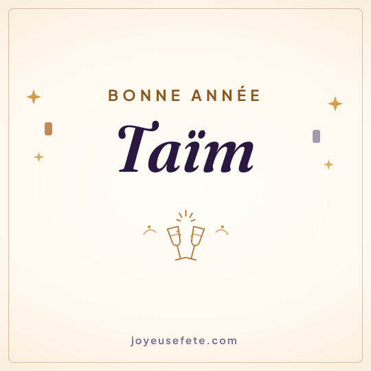 Image carrée « Bonne année Taïm » pour WhatsApp
