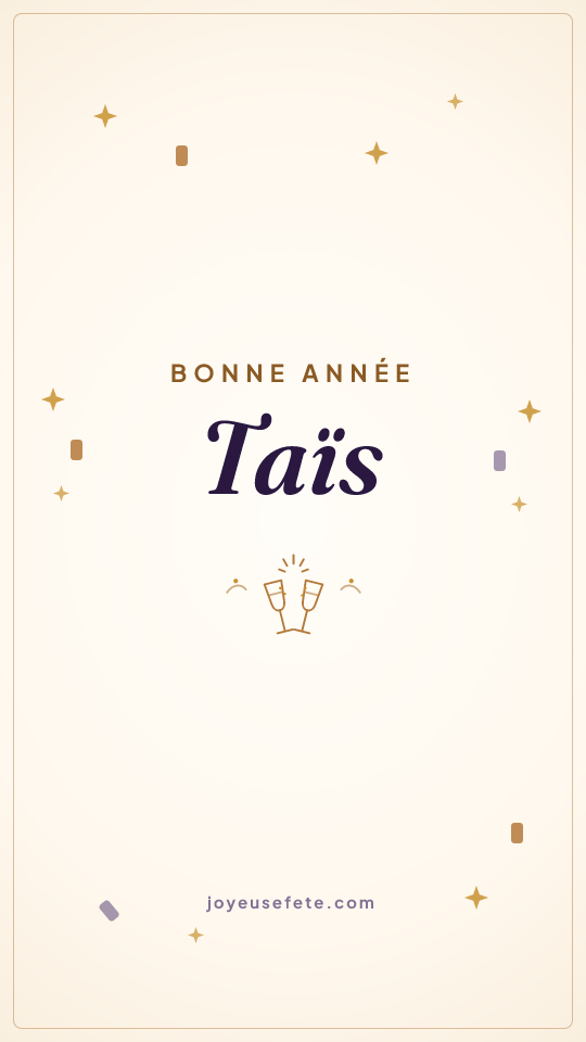 Image « Bonne année Taïs » au format story