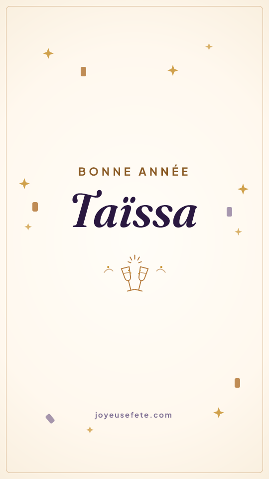 Image « Bonne année Taïssa » au format story