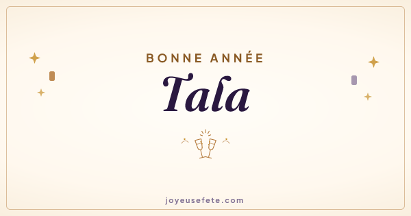 Image « Bonne année Tala » au format large