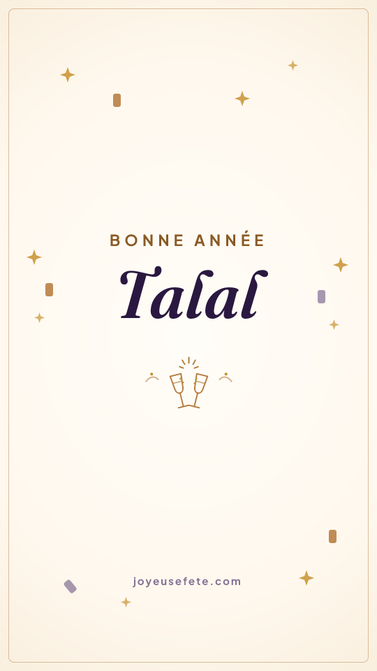 Image « Bonne année Talal » au format story