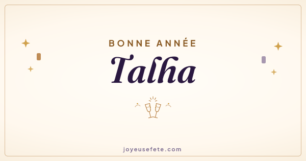 Image « Bonne année Talha » au format large