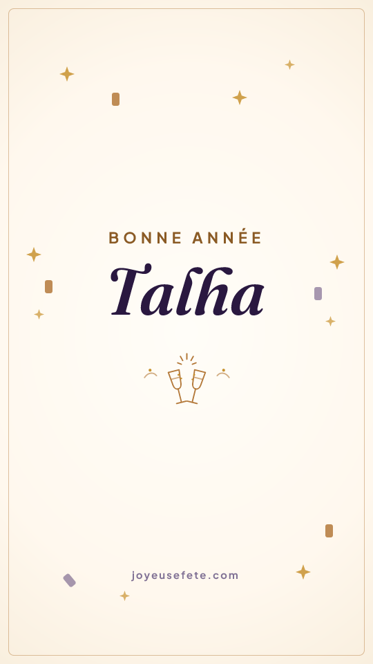 Image « Bonne année Talha » au format story