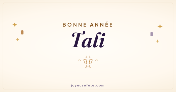 Image « Bonne année Tali » au format large