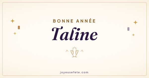 Image « Bonne année Taline » au format large
