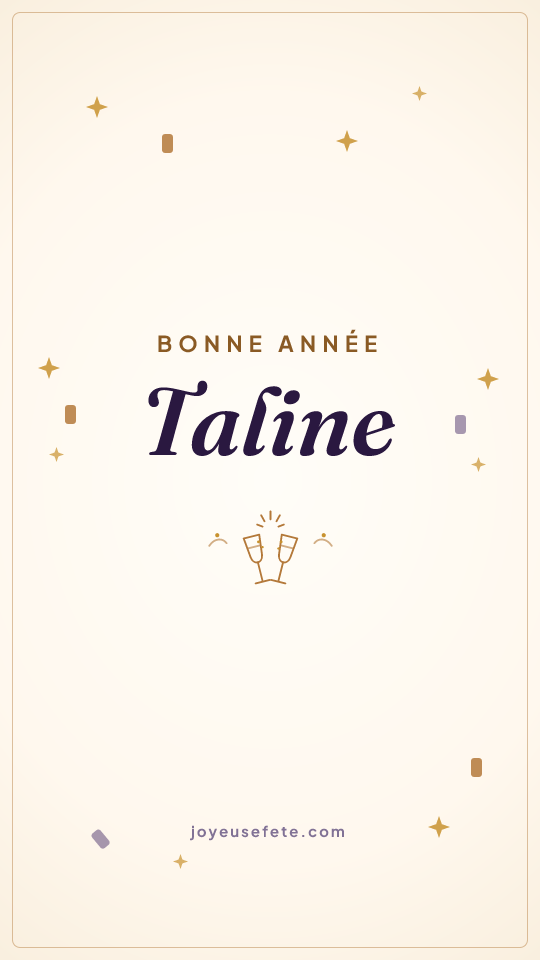 Image « Bonne année Taline » au format story