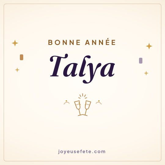 Image carrée « Bonne année Talya » pour WhatsApp