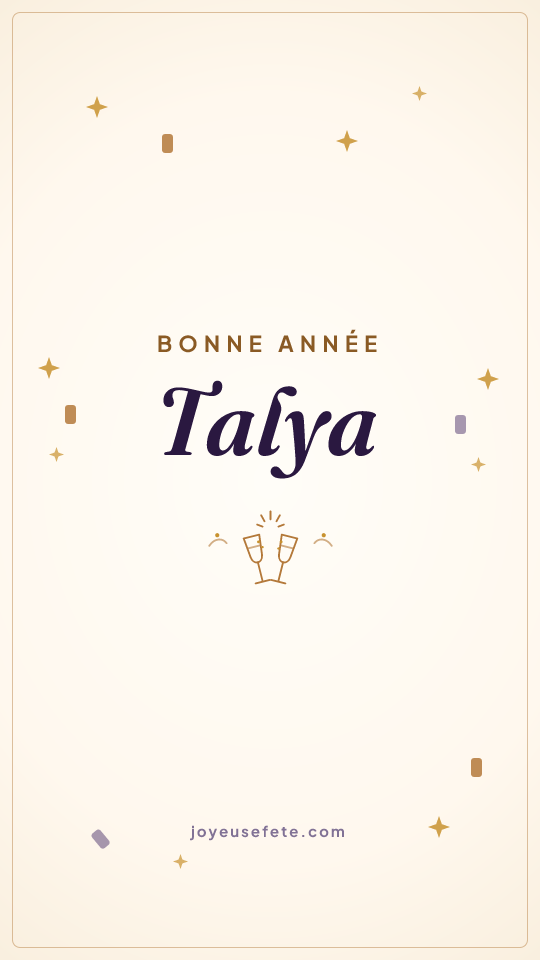 Image « Bonne année Talya » au format story