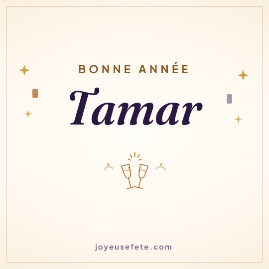 Image carrée « Bonne année Tamar » pour WhatsApp