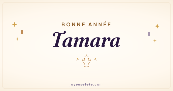 Image « Bonne année Tamara » au format large